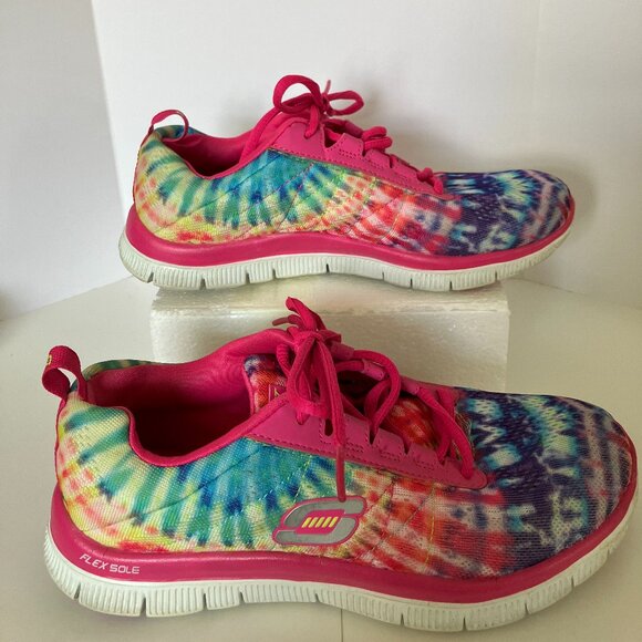 Skechers Flex Appeal-Limited Edition Skech-Knit Tie-Dye #11884  Size 7.5. - Picture 1 of 10